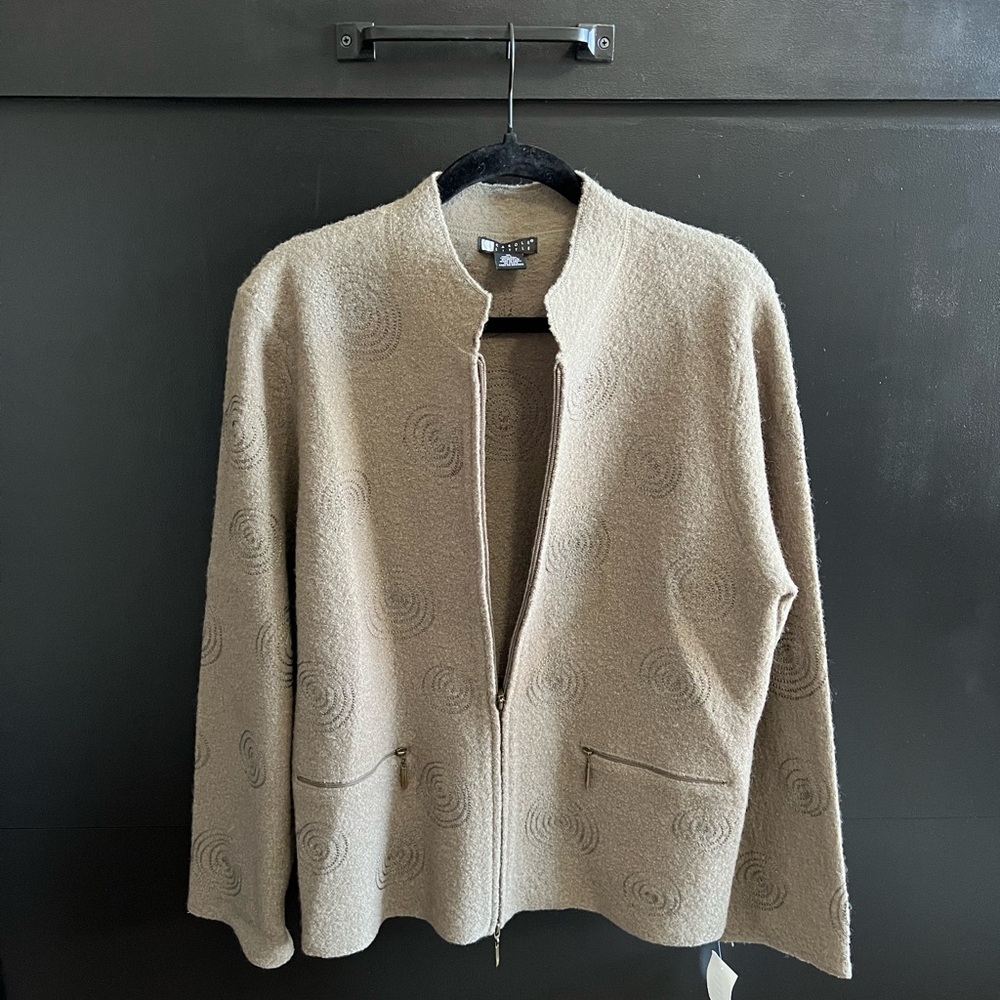 Carole Little Tan Teddy Jacket